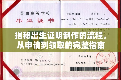 青岛揭秘出生证明制作的流程，从申请到领取的完整指南